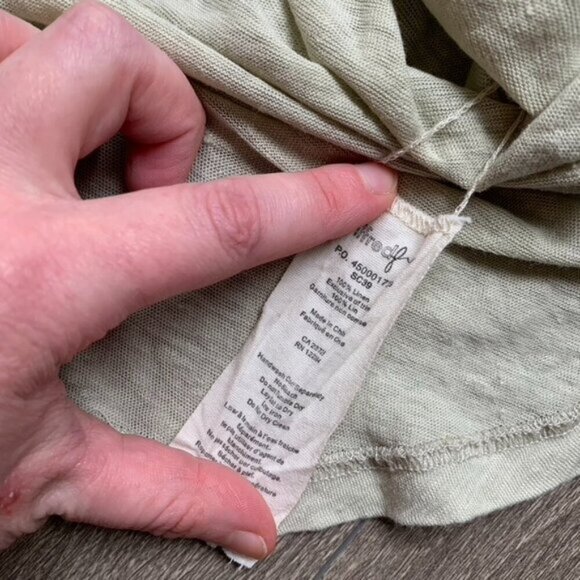 Aritzia Wilfred Top T-shirt Sage Green Burnout Heathered Casual Basic Size XS - Picture 14 of 14